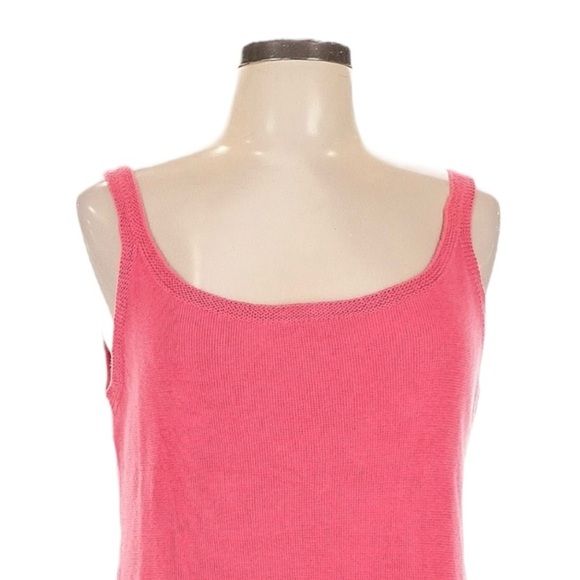 Eileen Fisher Knit Tank XL Pink Hemp Scoop Neck Classic Stretch Fit Colorful - Picture 3 of 7